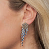 Blue Sapphire Ombre Fringe Earrings