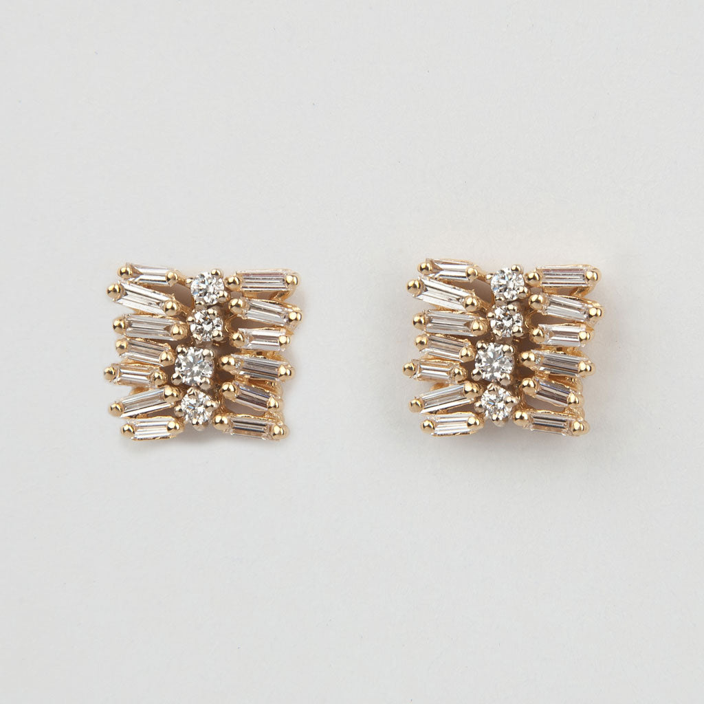 Staggered Diamond Earrings