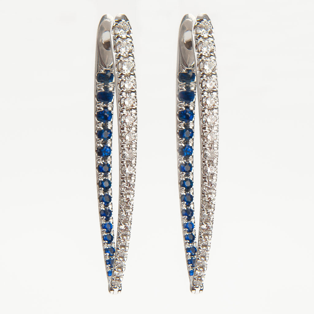 Large Cristina Sapphire & Diamond Earrings