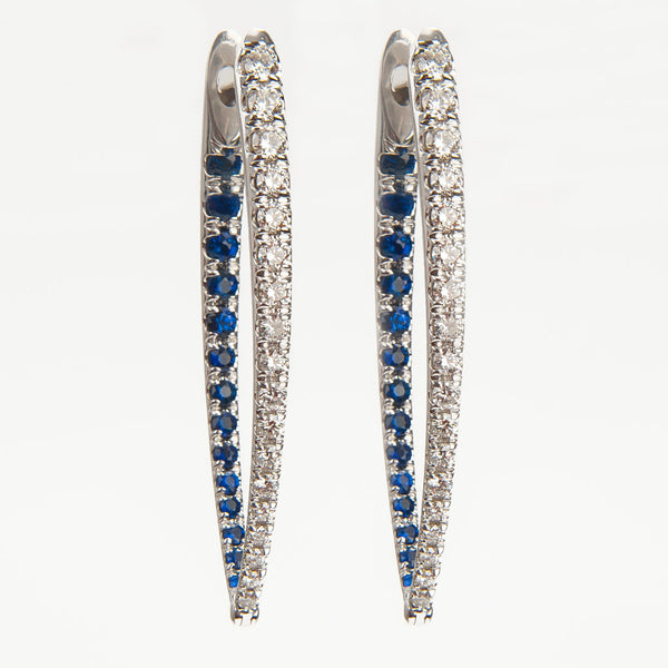 Large Cristina Sapphire & Diamond Earrings