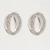 Small Mila White Gold & Diamond Earrings