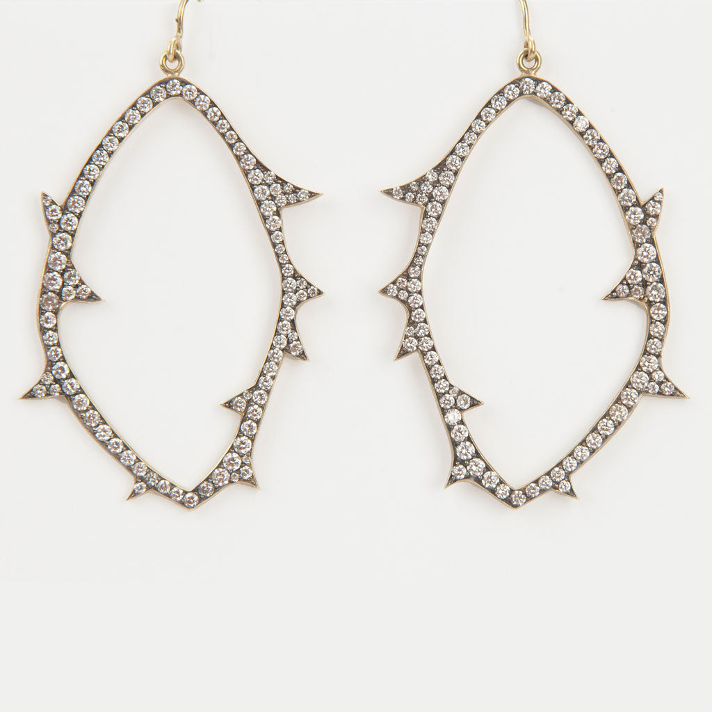 Open Face Diamond Earrings