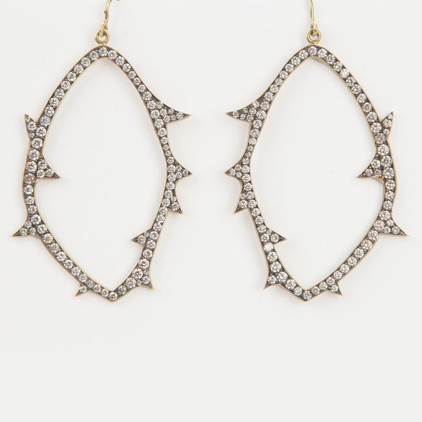 Open Face Diamond Earrings