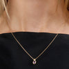 Pink Sapphire and Cognac Diamond Duo Necklace