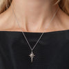 Diamond Star Cross Pendant