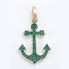 Emerald Anchor Pendant