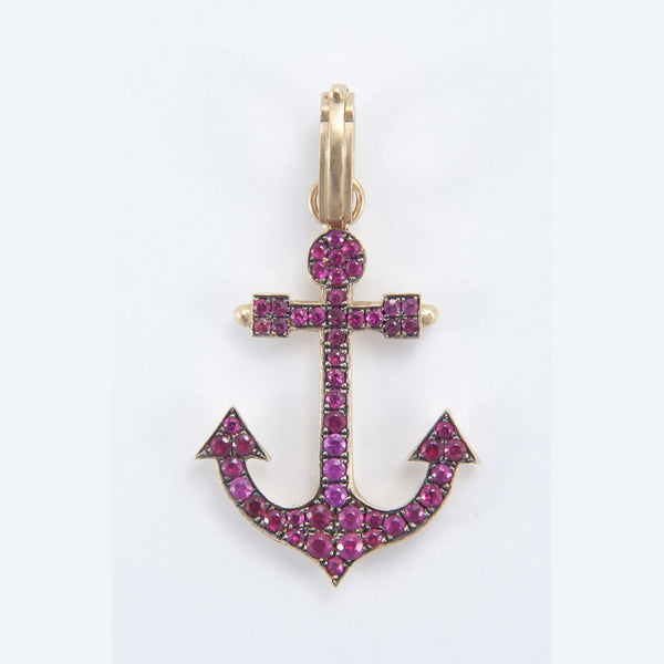 Ruby Anchor Pendant