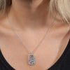 Medium Diamond Dog Tag Necklace