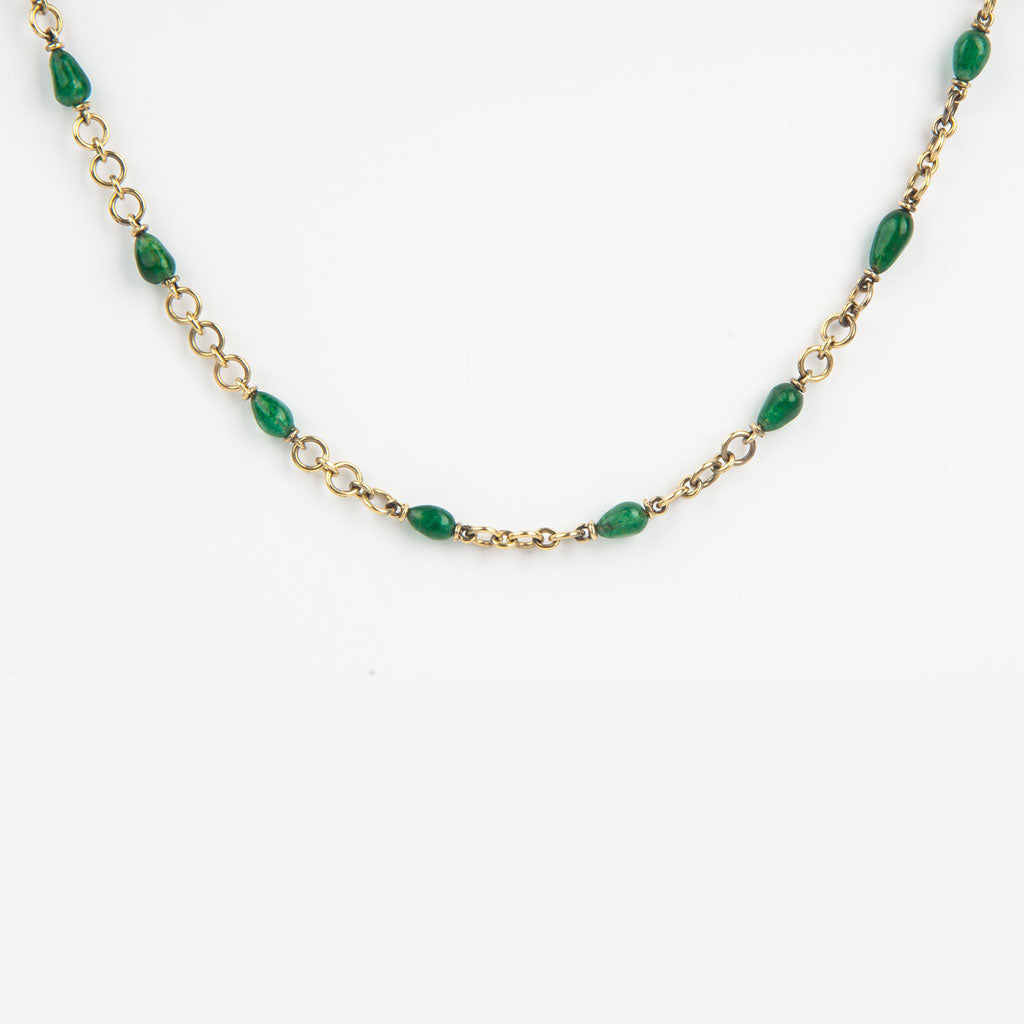 Brazilian Emerald Bead Necklace