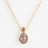 Purple and Pink Sapphire Duo Necklace