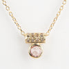 Pink Sapphire and Diamond Tube Necklace