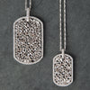 Large Diamond Dog Tag Necklace