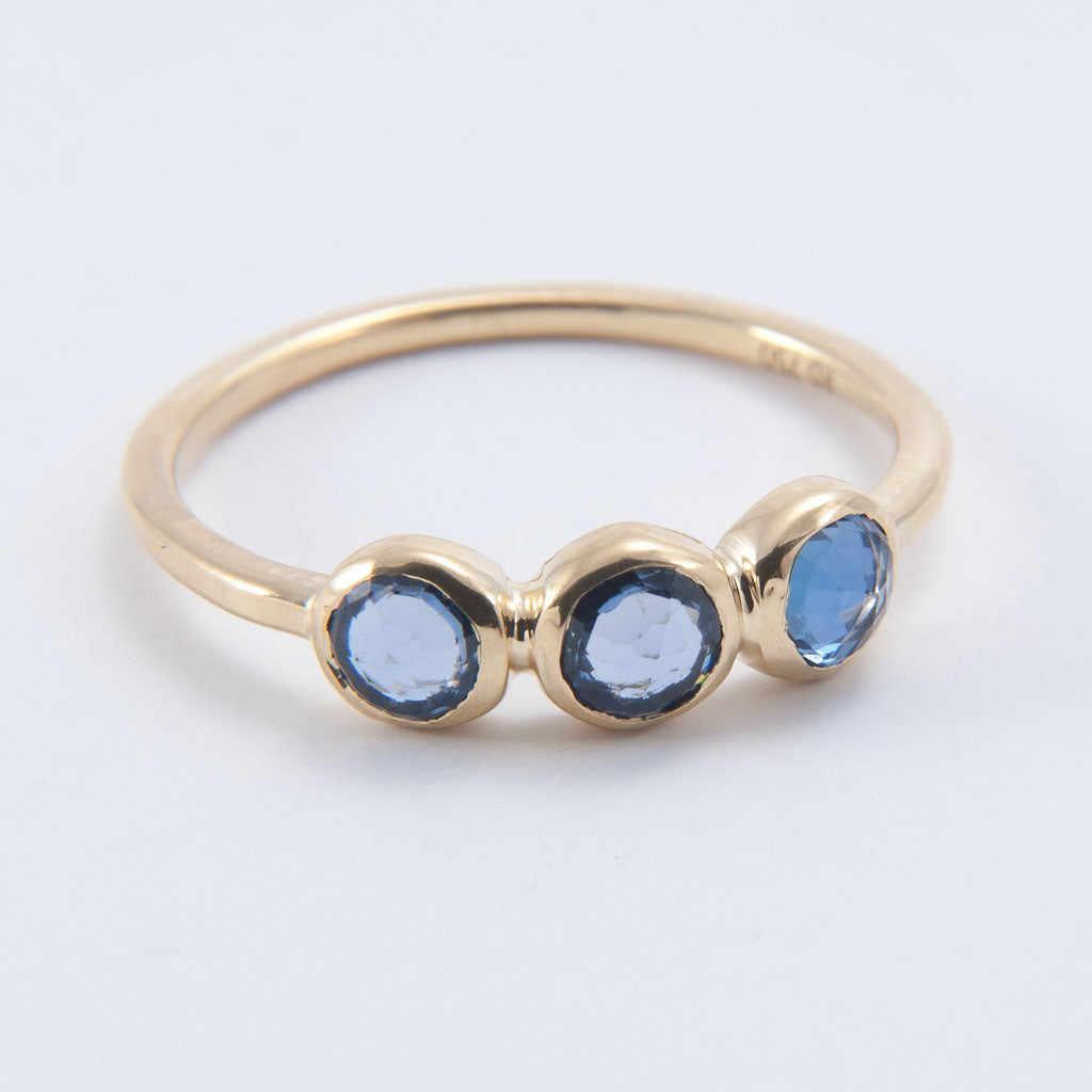 Trinity Rose Cut Sapphire Band