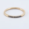 Half Pave Sapphire Band