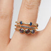 Trinity Rose Cut Sapphire Band